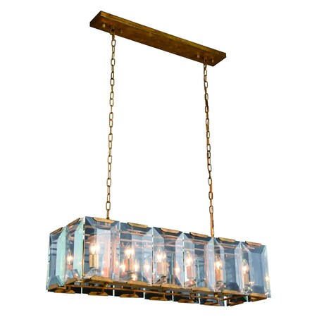 Monaco Collection Pndnt Lamp L:40 W:13 H:12 Lt:12 Golden Iron F